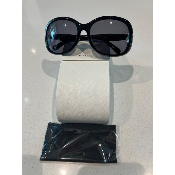 PRADA Oval Women\'s black Sunglasses, PR 04ZS NEW main image 9
